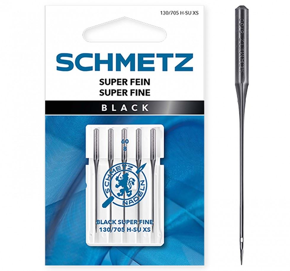 Schmetz Black Super Fine Sewing Machine Needles