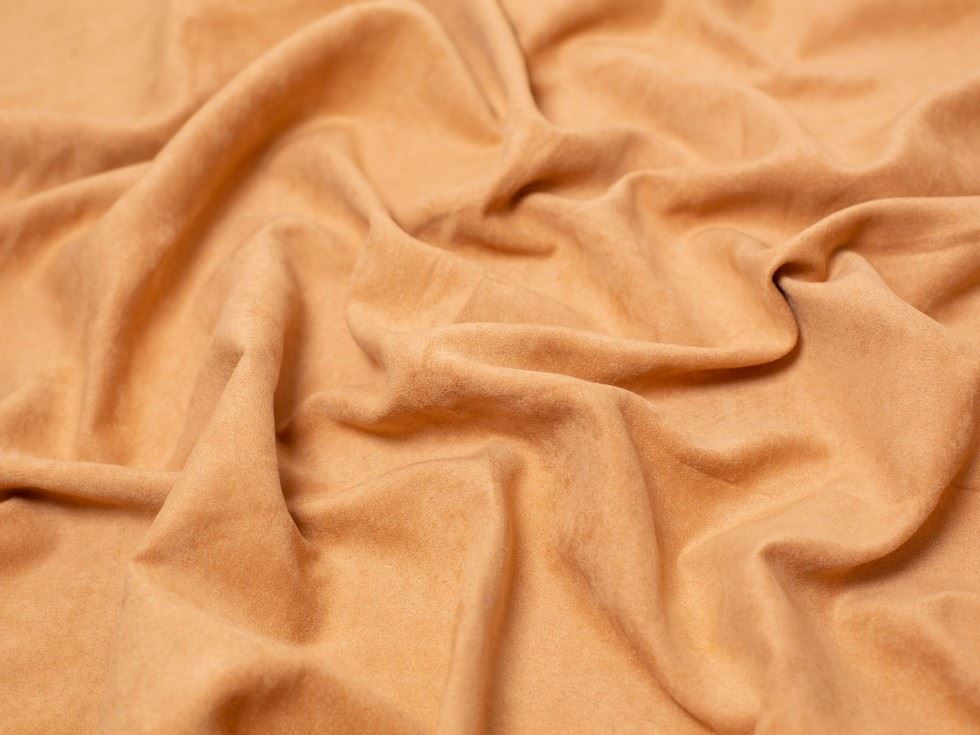 Minerva Core Range Tan Soft Faux Suede Fabric