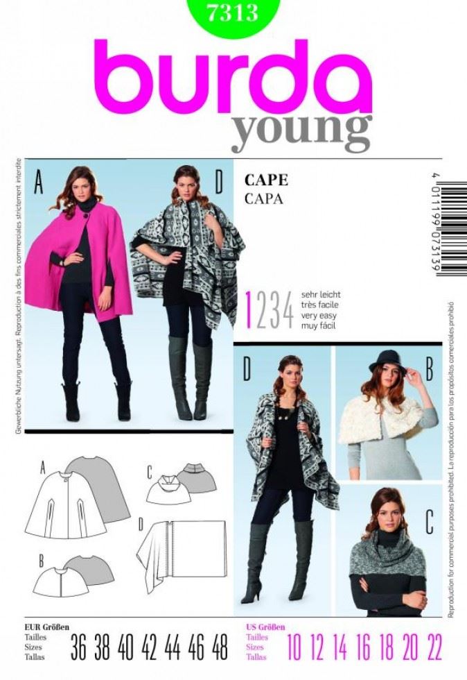 Burda Paper Sewing Pattern 7313
 