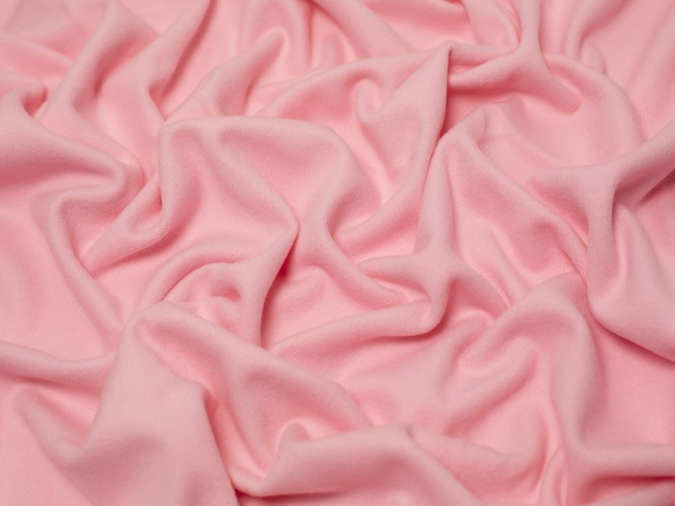 Minerva Core Range Baby Pink Luxury Cashmere Wool Coating Fabric