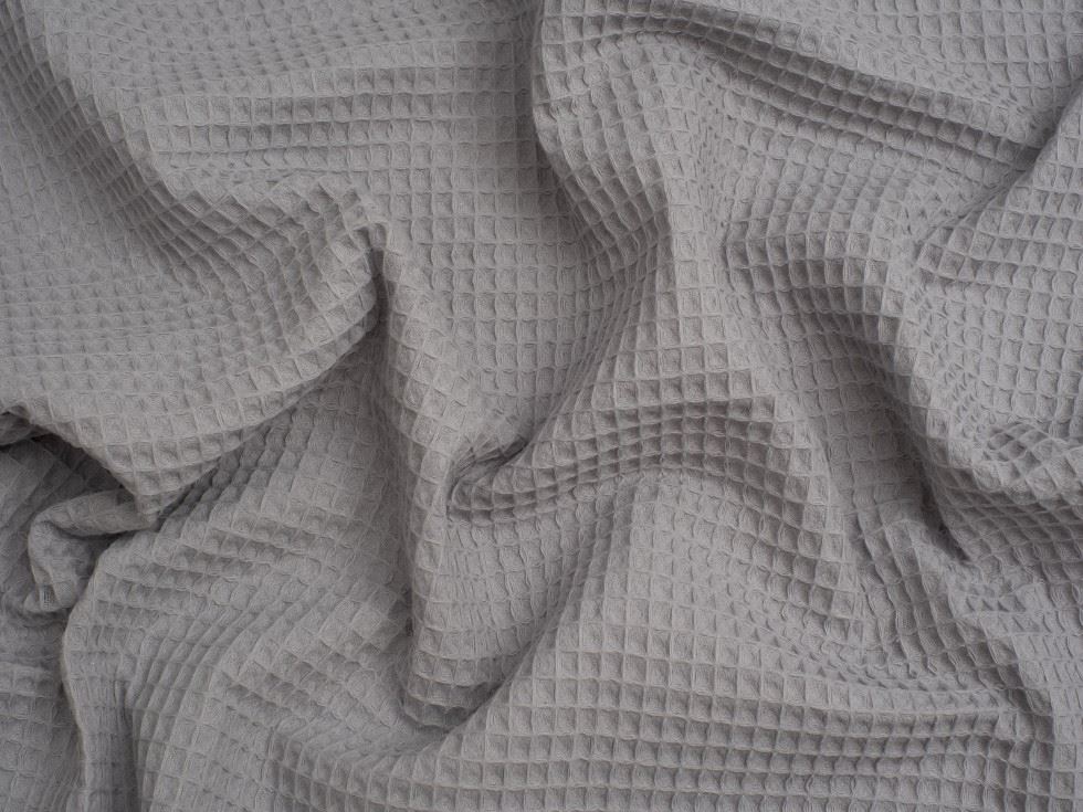 Minerva Core Range Grey Medium Cotton Waffle Fabric