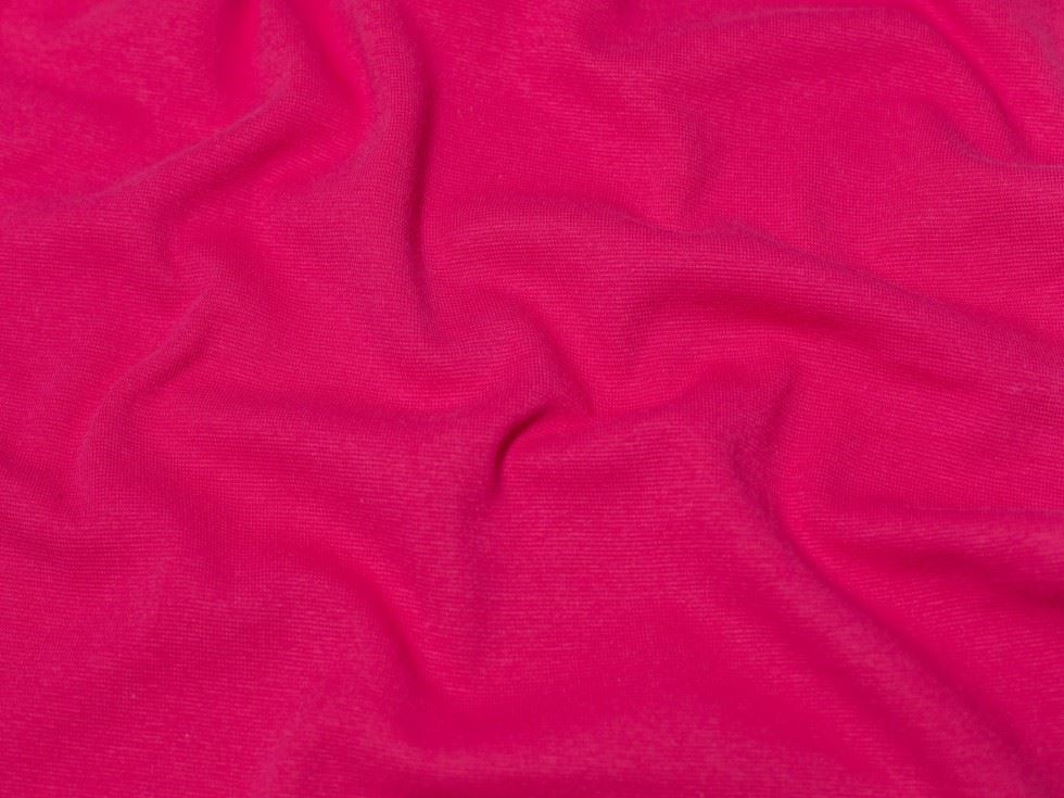 Minerva Core Range Tubular Ribbing Stretch Knit Fabric Fuchsia Pink
 