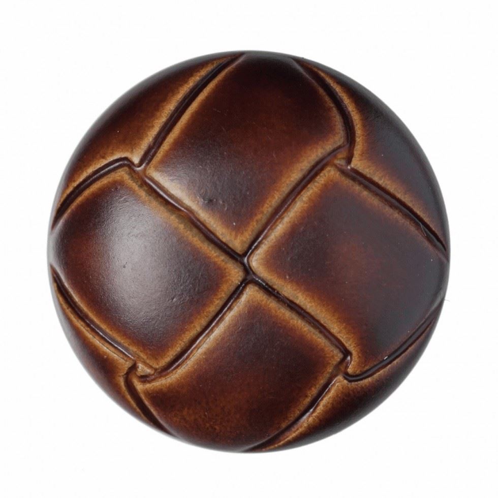 Hemline Brown Round Plastic Buttons