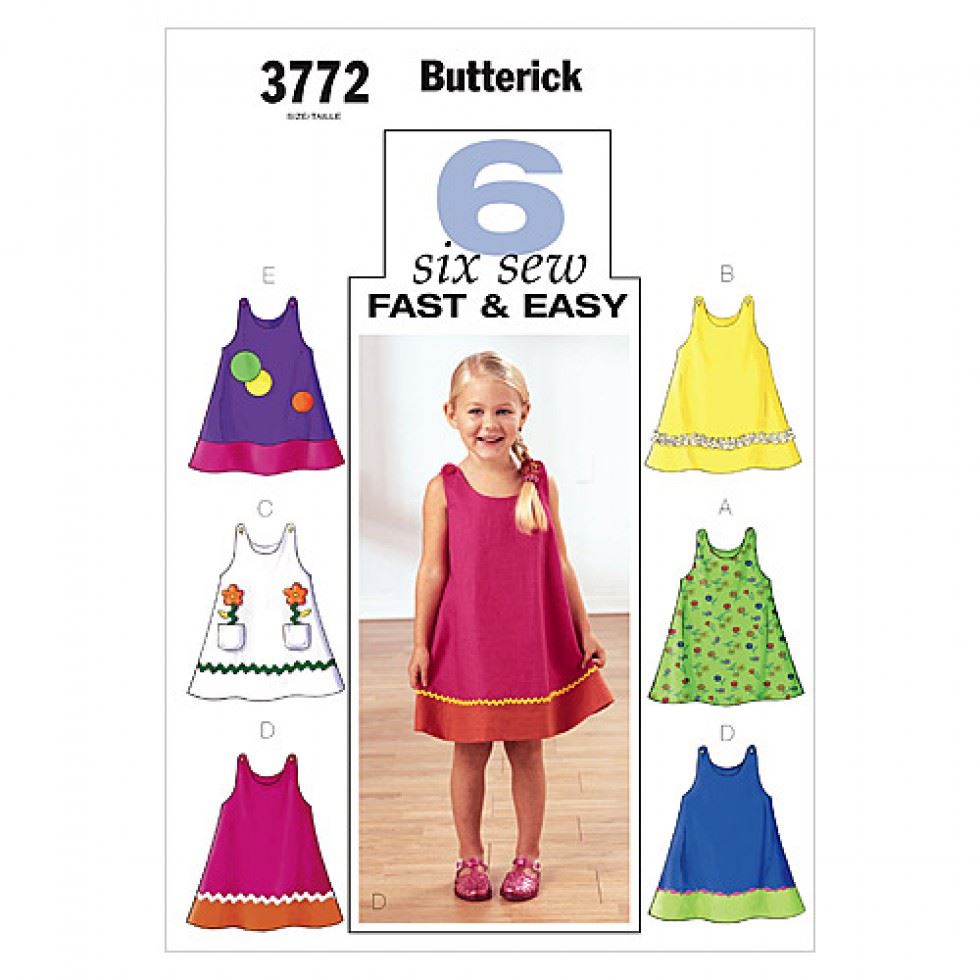 Butterick Paper Sewing Pattern 3772
 