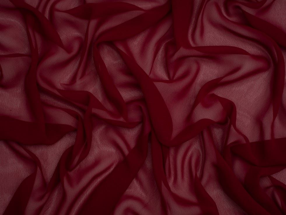 Minerva Core Range Claret Light Sheer Chiffon Fabric