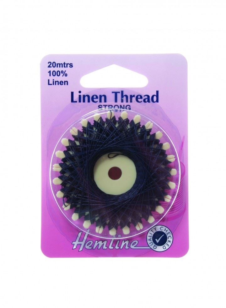 Hemline Navy Waxed Linen Thread