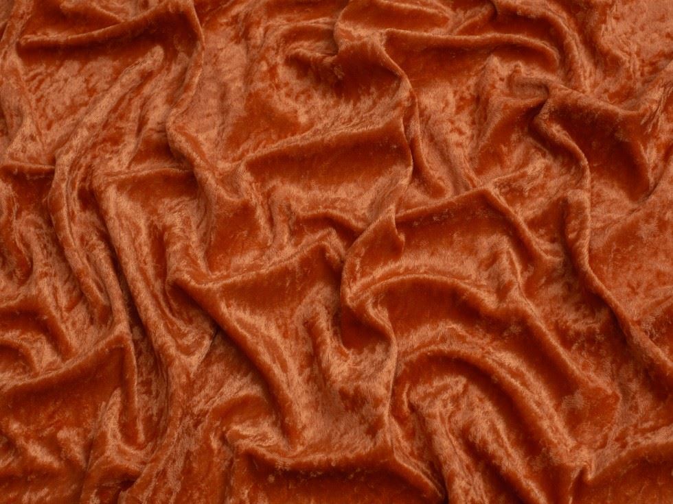 Minerva Core Range Ginger Crush Velvet Stretch Knit Fabric