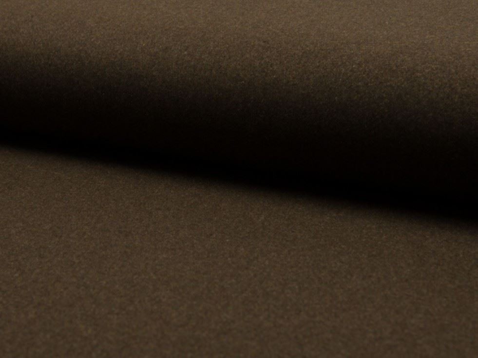 Deadstock Wool Blend Coating Fabric Khaki Brown
 