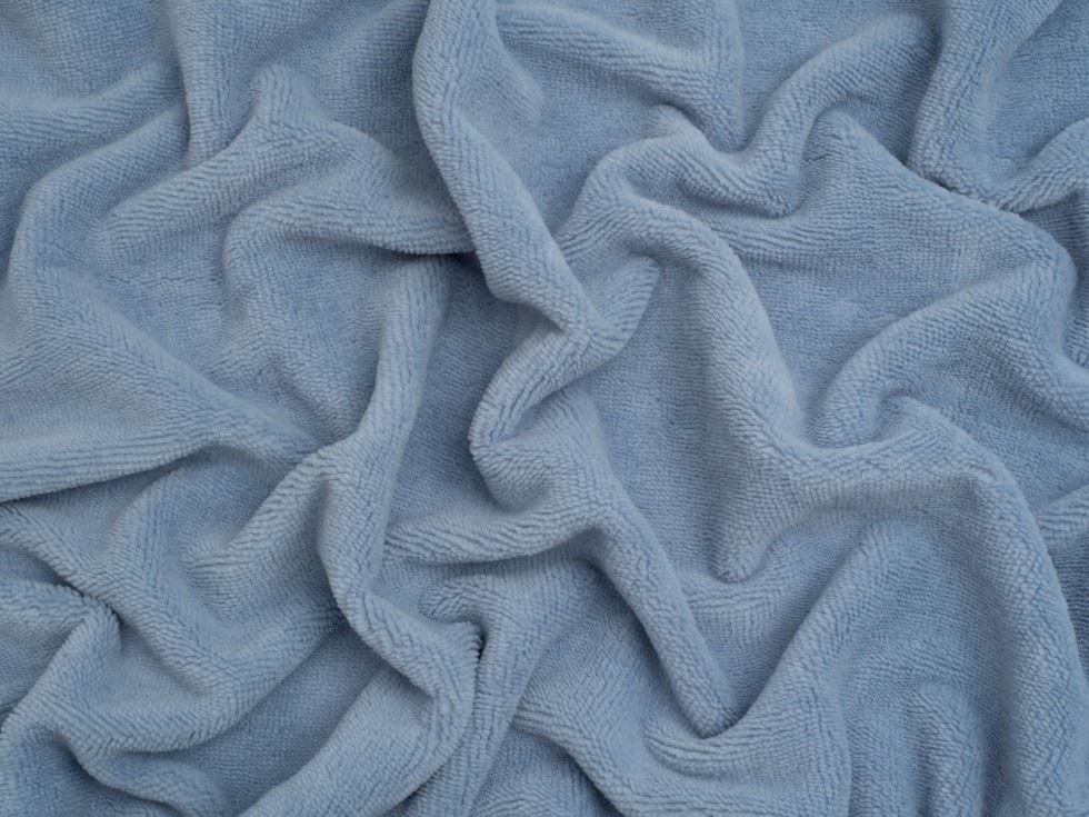 Minerva Core Range Bamboo Cotton Velvet Towelling Fabric Aqua
 