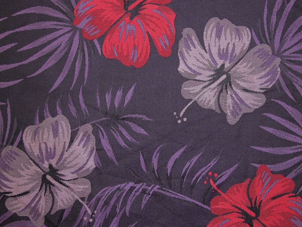 Purple Deadstock Woven Brocade Fabric