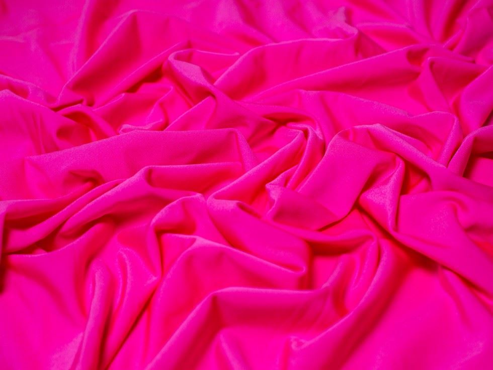 Minerva Core Range Fluorescent Pink Glossy Activewear Lycra Four Way Stretch Knit Fabric
