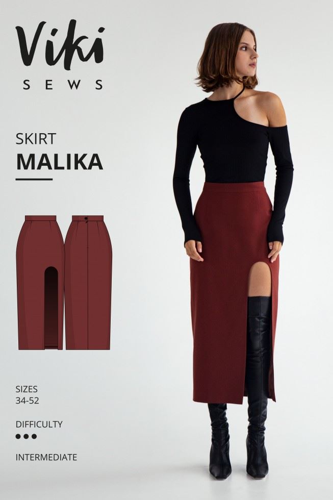 Vikisews Sewing Pattern Malika Skirt