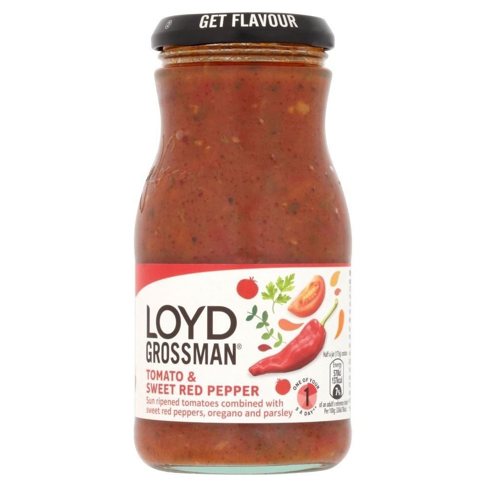 Loyd Grossman Pasta Sauce - Tomato & Sweet Red Pepper (350g) for sale