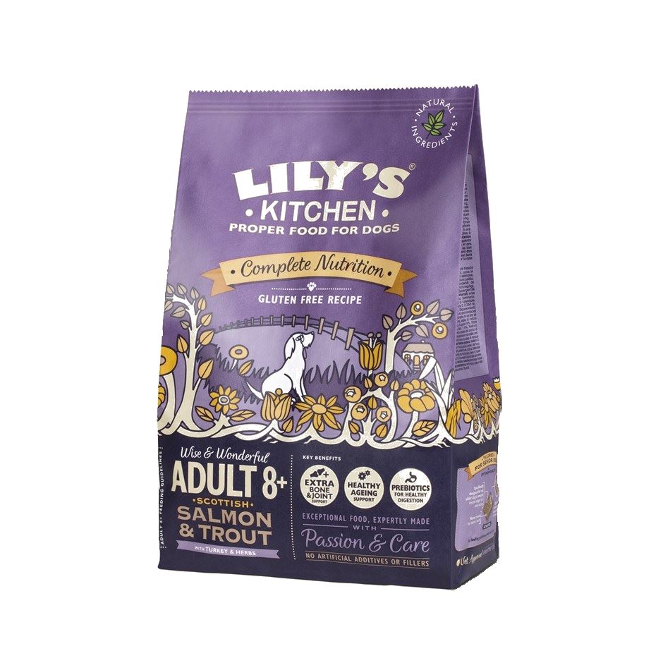2 x Lilys Kitchen Adult 8+  Salmon & Trout Gluten Free Dry Dog Food 2.5 kg for sale