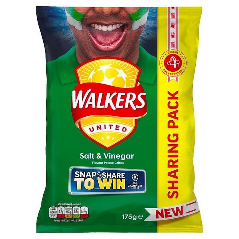Walkers Big Bag Salt & Vinegar Crisps 175g 721898055407 eBay