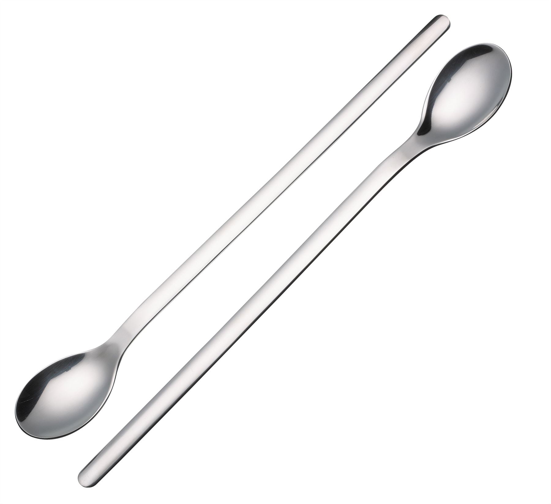 MasterClass Two Deluxe Stainless Steel Ice Cream / Soda Spoons