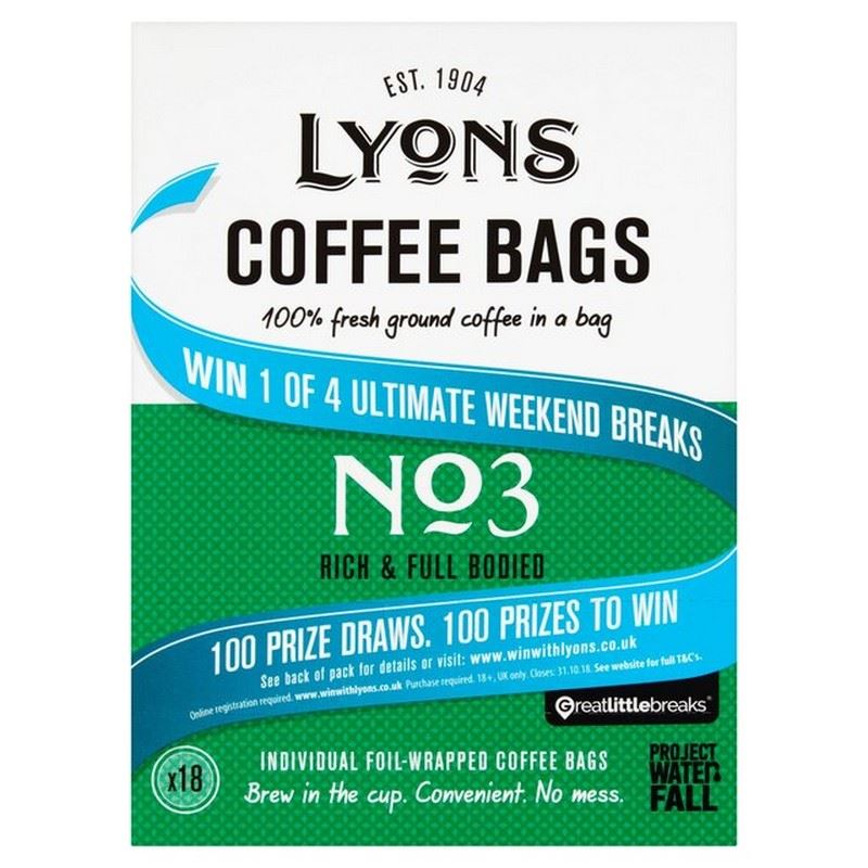 2x Lyons Coffee Break Coffee Bags 18 per pack 721898835689 eBay