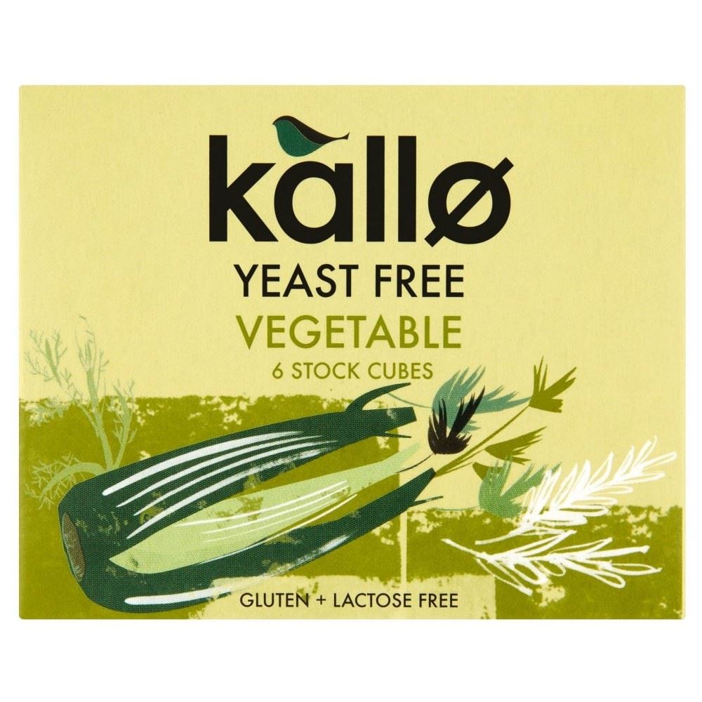 Kallo Yeast Free Vegetable Stock Cubes (6x11g) - Pack of 6 for sale