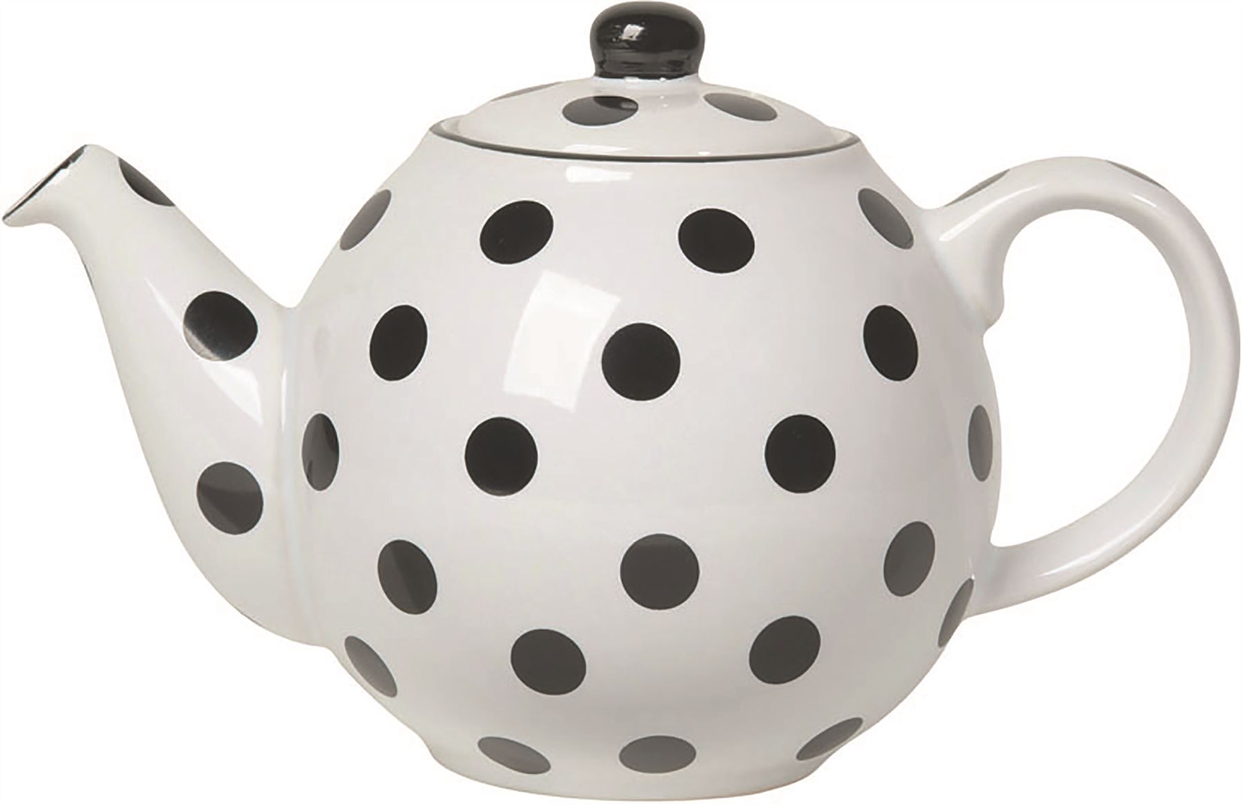 London Pottery Globe 2 Cup Teapot White With Black Spots eBay
