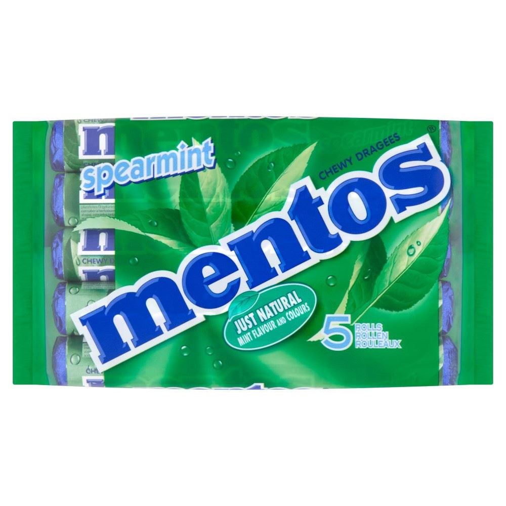 Mentos Spearmint Mints (5x38g) - Pack of 6 for sale