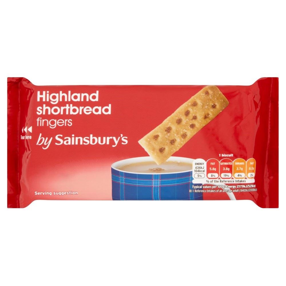 Sainsbury's Highland All Butter Shortbread Fingers 200g 721898563360 eBay
