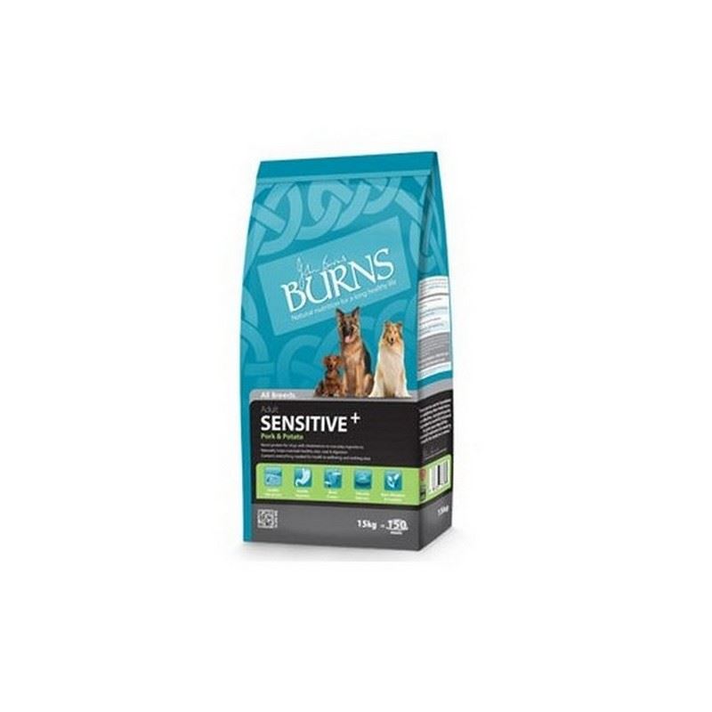 Burns Sensitive+ Pork and Potato Adult Dog Food (2kg) for sale