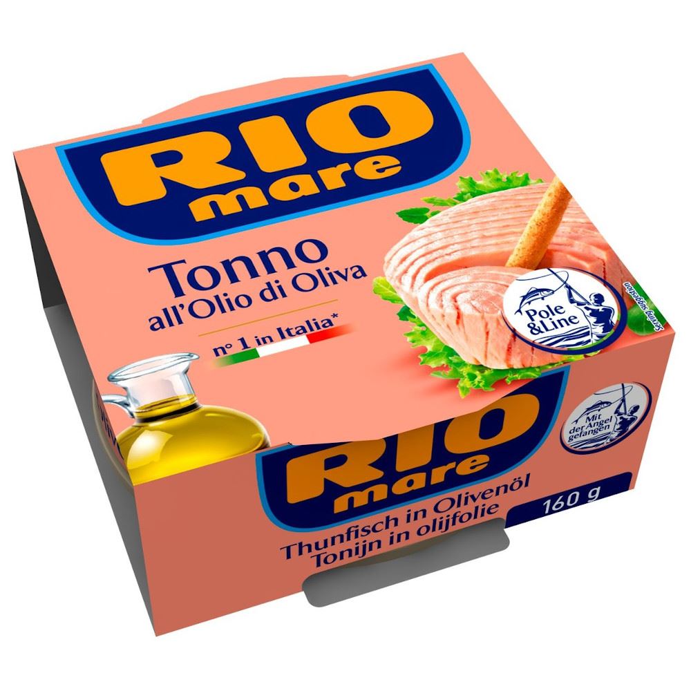 Тунец в оливковом масле rio mare, 160г (8004030044005)