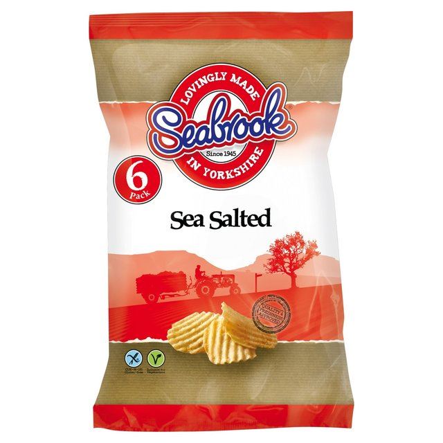 Seabrook Crinkle Cut Sea Salt Crisps 25g x 6 per pack - (PACK OF 4) for sale
