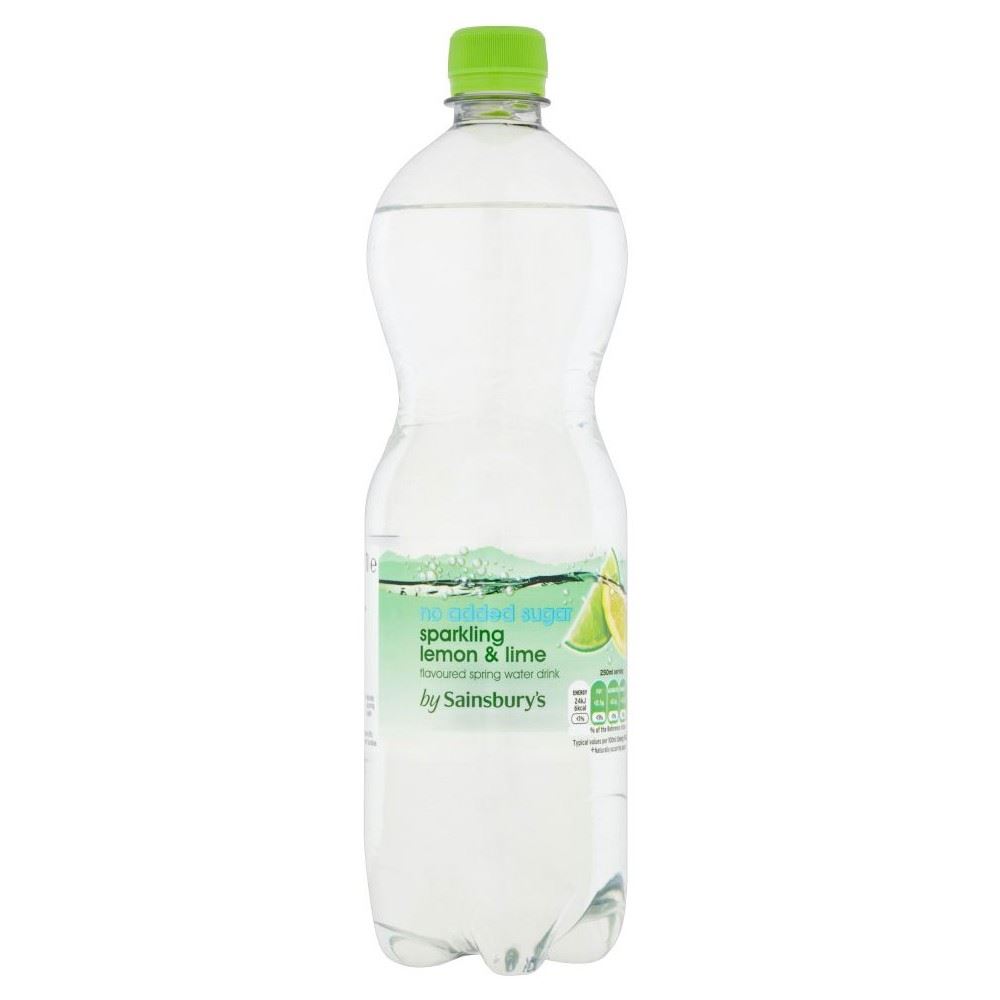 Sainsbury's Sparkling Flavoured Water, Lemon & Lime 1L eBay