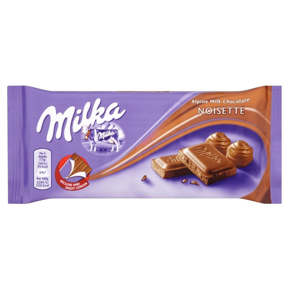 milka noisette chocolate block 100g 721864838713 ebay