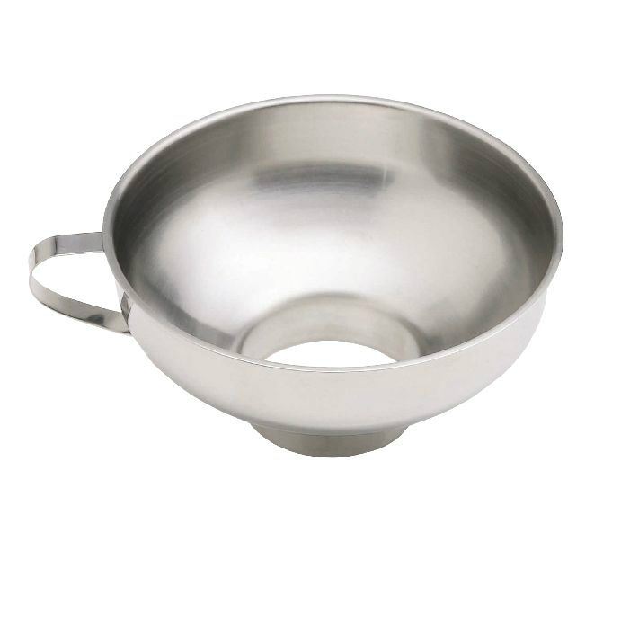 1x Küche Edelstahl Weithals Wein Öl Honig Trichter Filter Werkzeug UE