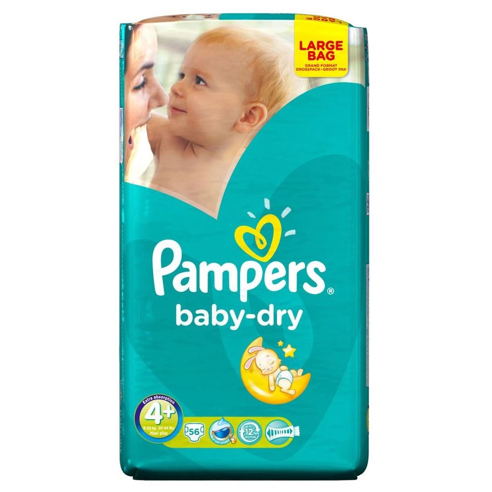 Pampers Baby Dry Size 4+ Maxi Plus 920kg (56) 721865051623 eBay