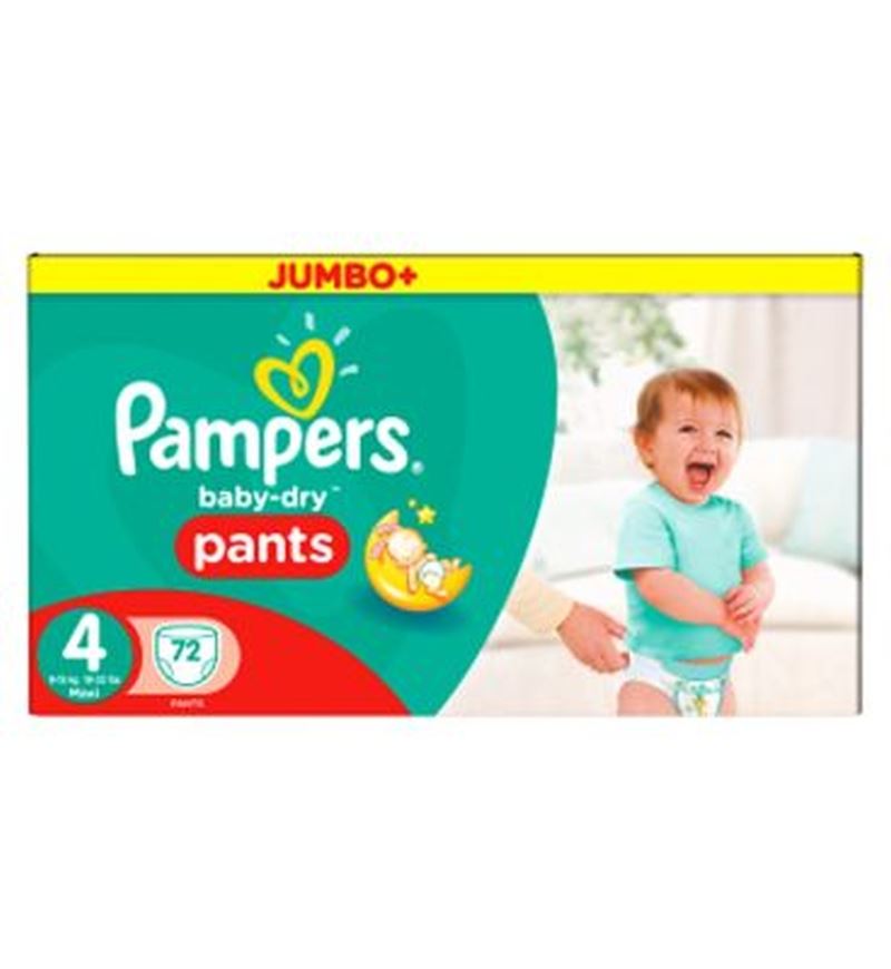 Pampers beb/é seco pantalones talla 4/ Jumbo Plus Pack 72