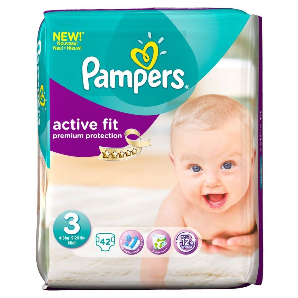 Pampers Active Fit Size 3 Midi 49kg (42) eBay
