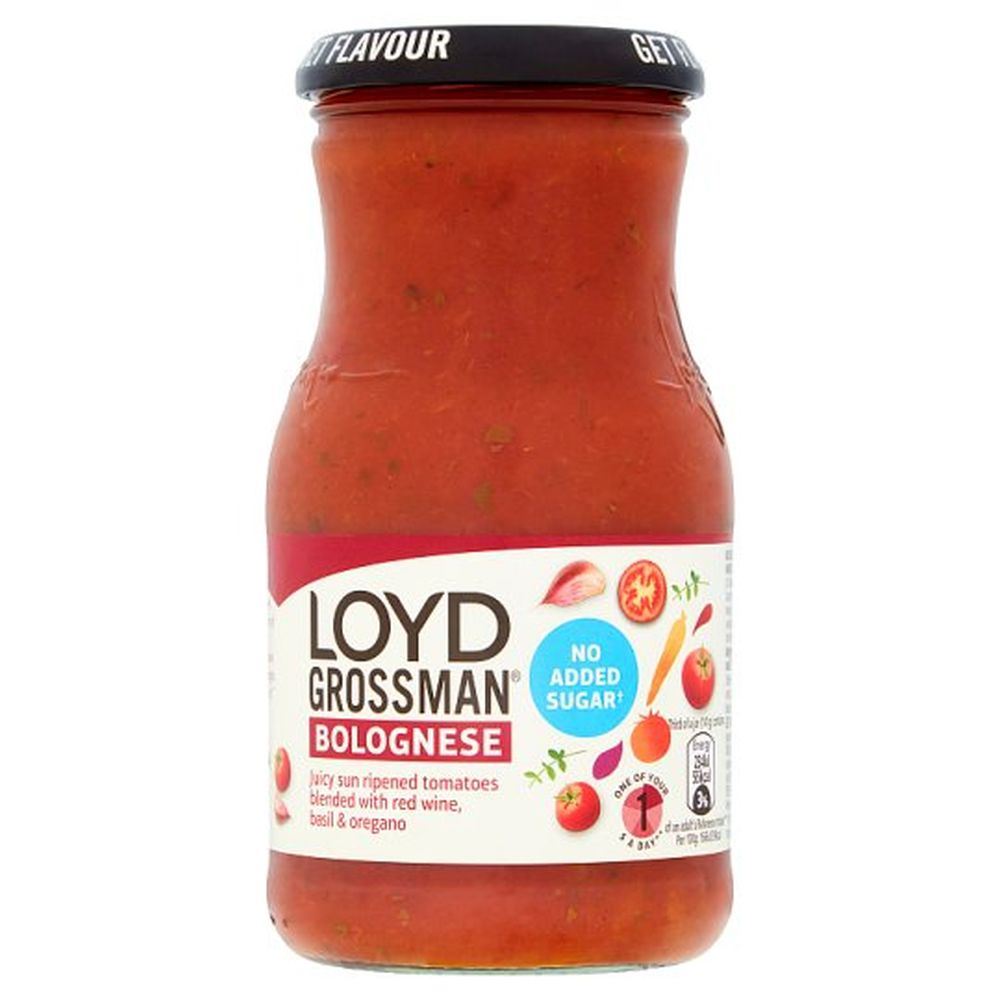 Loyd Grossman Bolognese No Added Sugar Pasta Sauce 425G for sale