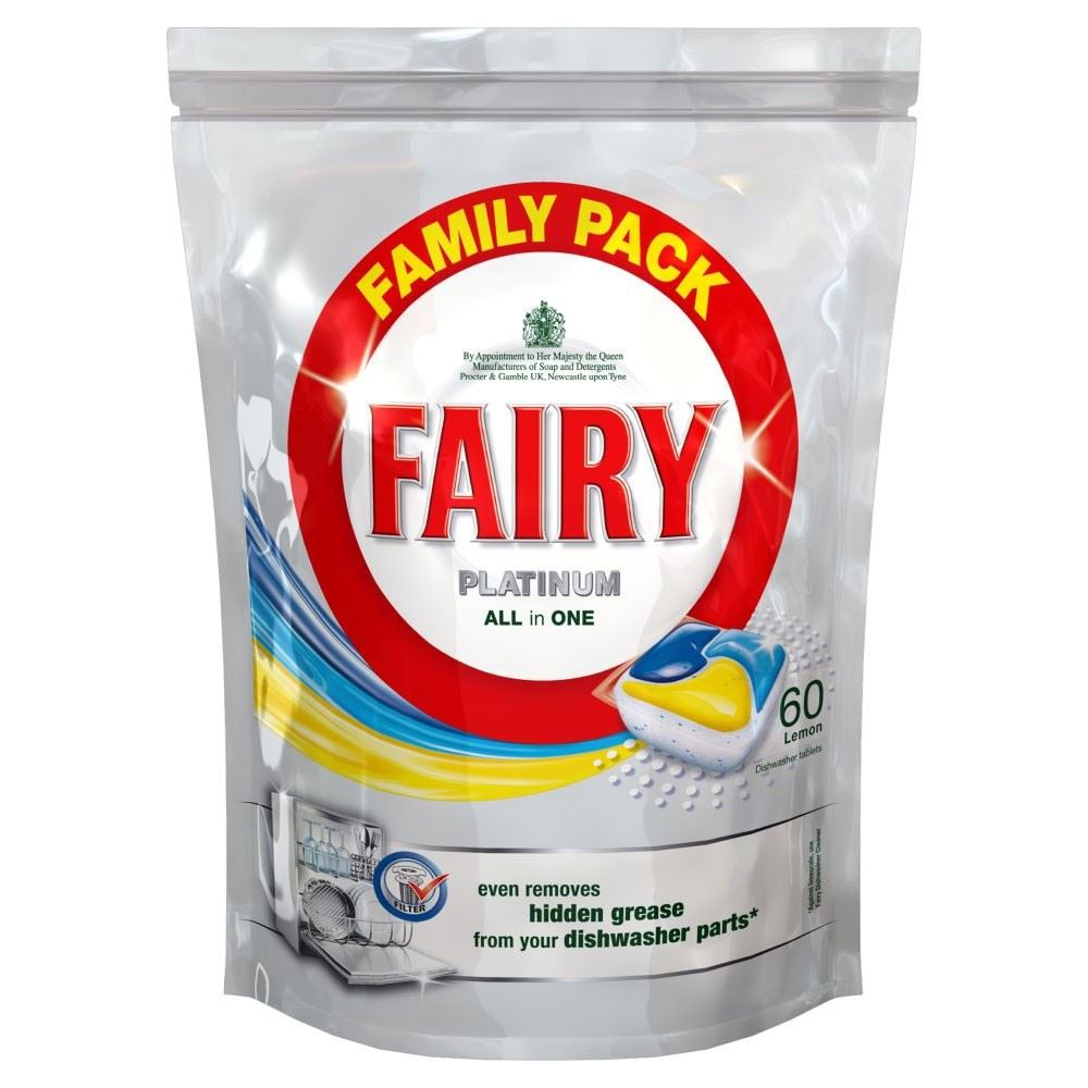 Fairy Platinum All in One Dishwasher Tablets Lemon (60) 721864902544 eBay
