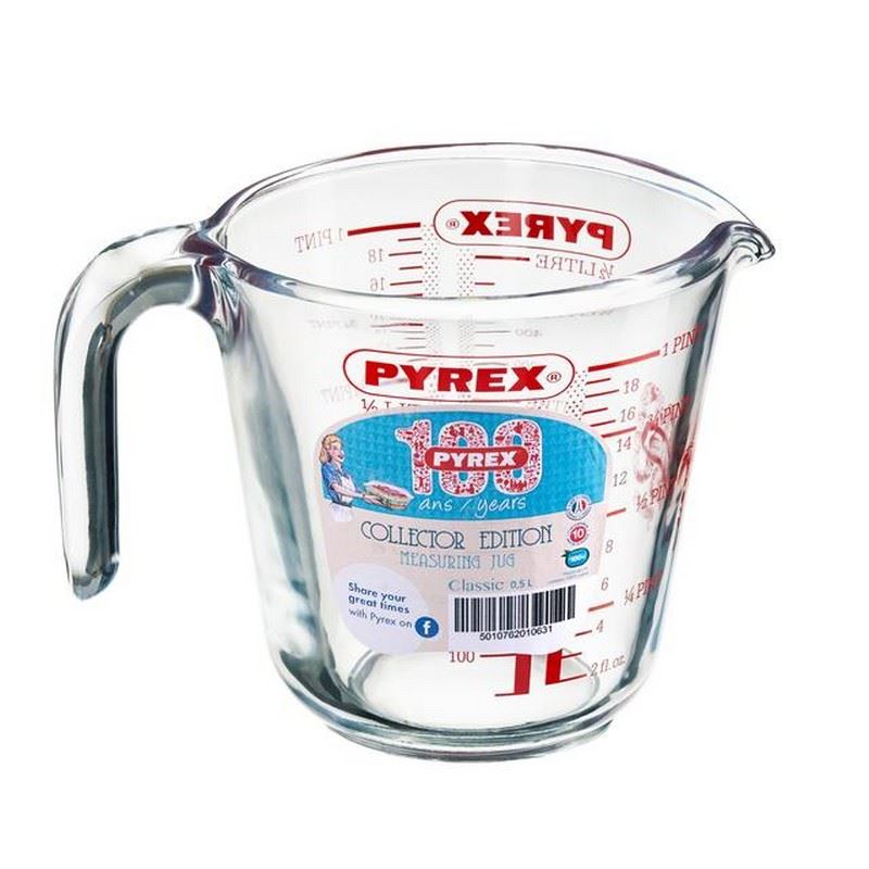 Pyrex Glass Measuring Jug 0.5L Food Prepware Accessories Kitchenhome New