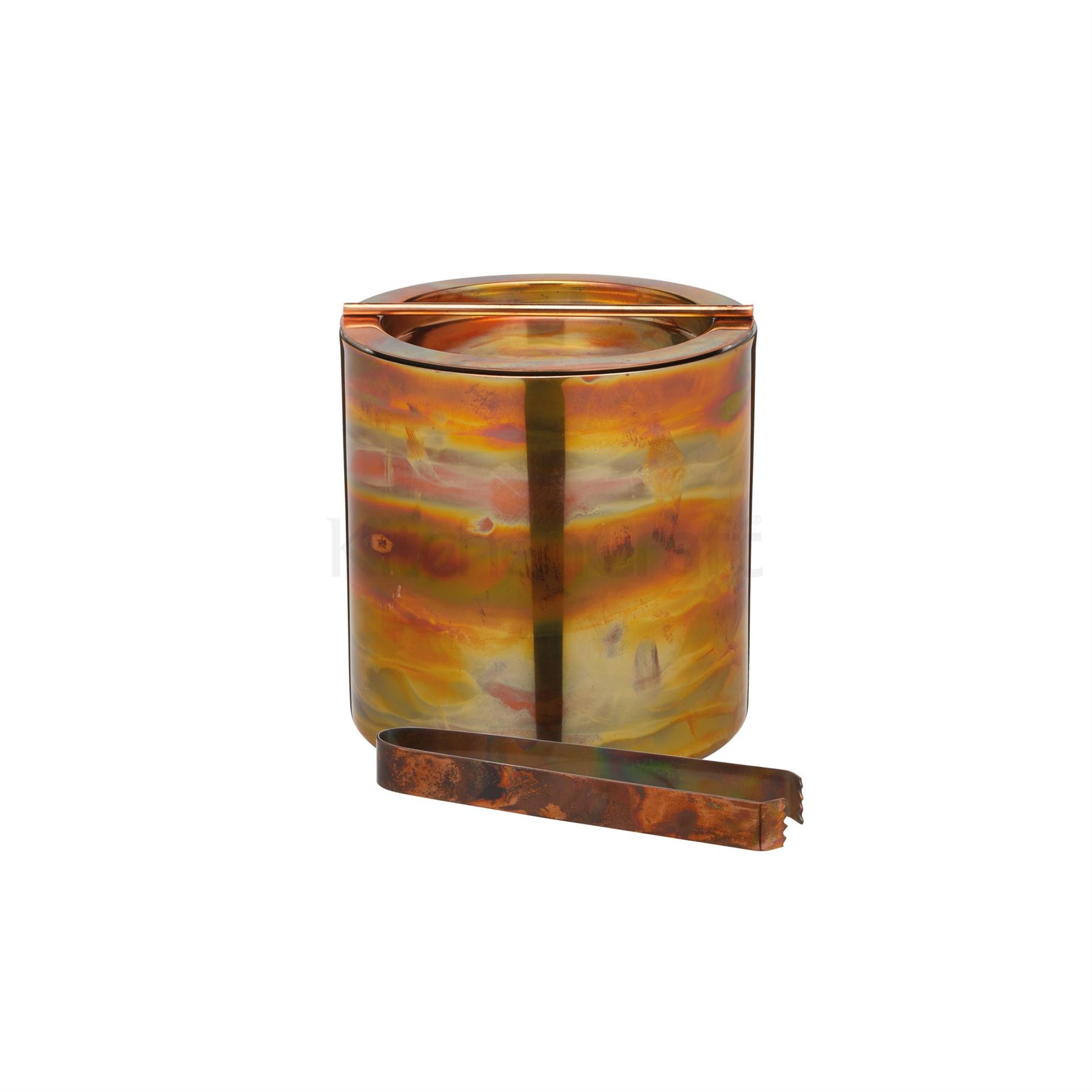 copper ice bucket with lid