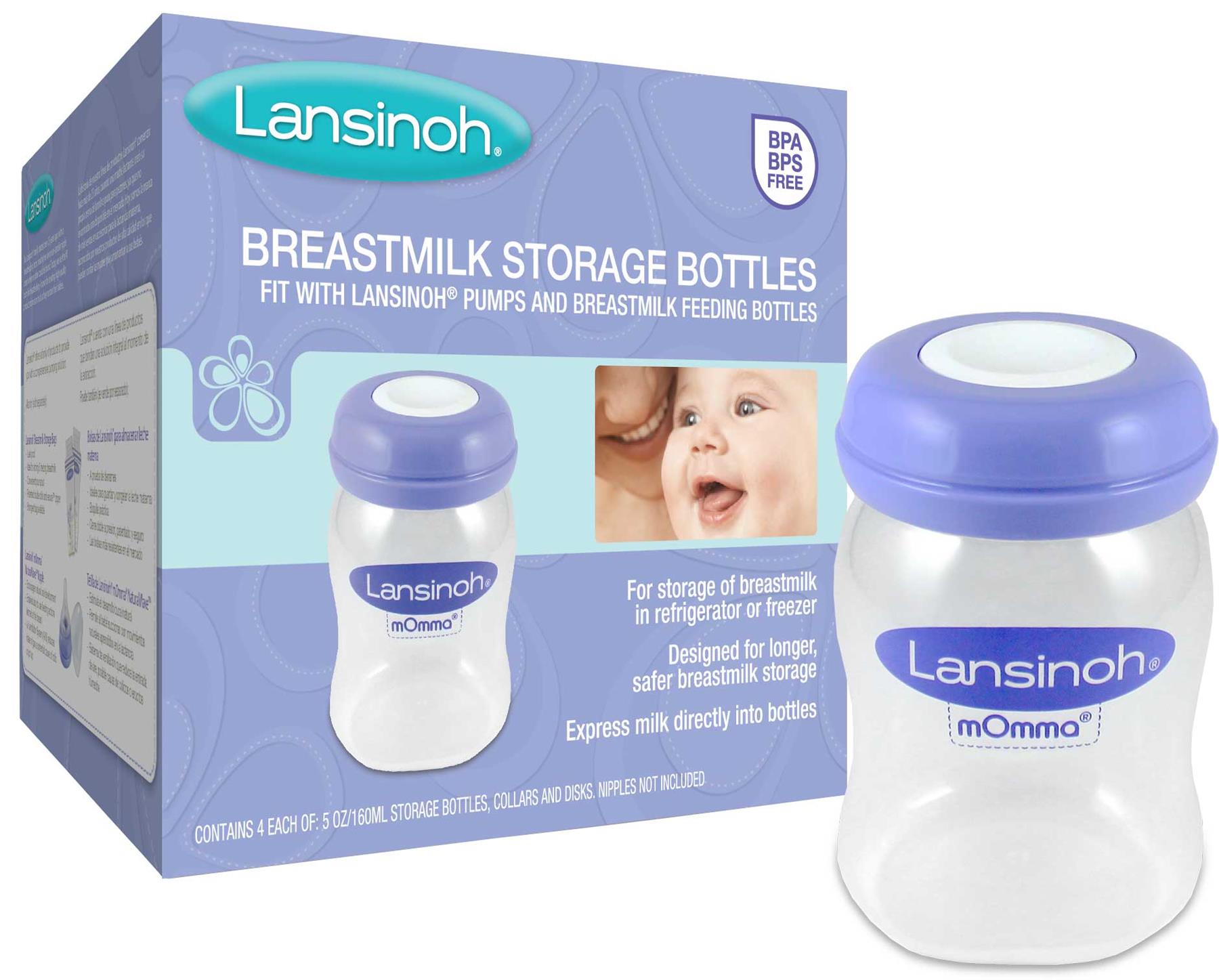 lansinoh milk storage bottles