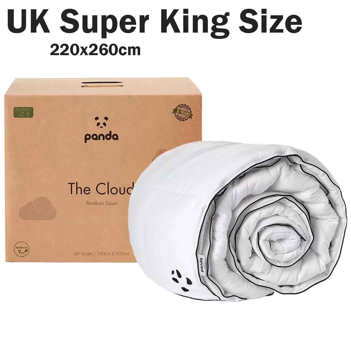 Piumino Panda The Cloud Bamboo 10,5 Tog Stagione UK Singolo Matrimoniale Super King Size - Foto 29 di 37