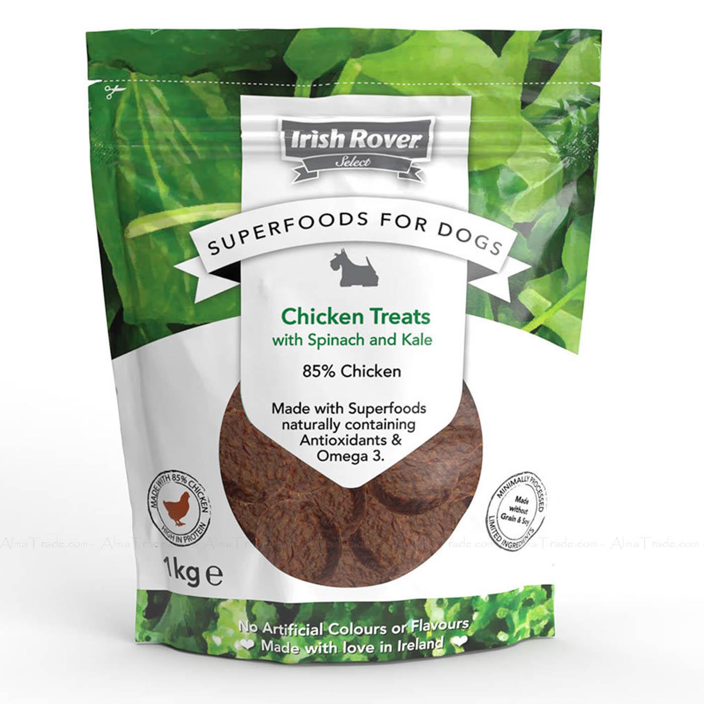 IRISH ROVER SUPERFOODS for Dogs Naturally Tasty Chicken Beef Treats Mix Pack 1kg £17.49