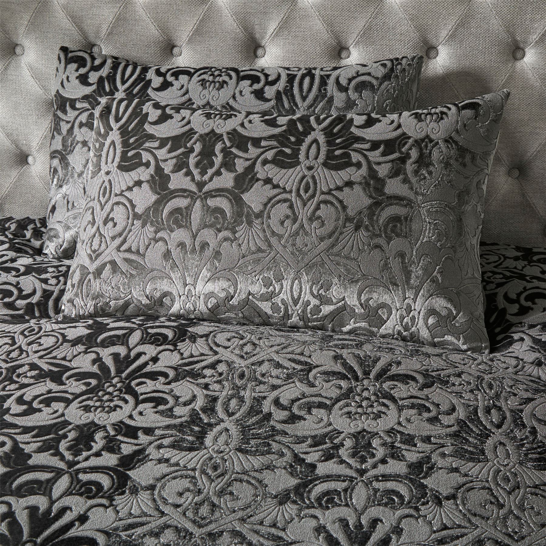 Laurence Llewelyn-Bowen Firenza 100% Polyester Duvet Cover Set in Slate - Picture 4 of 5