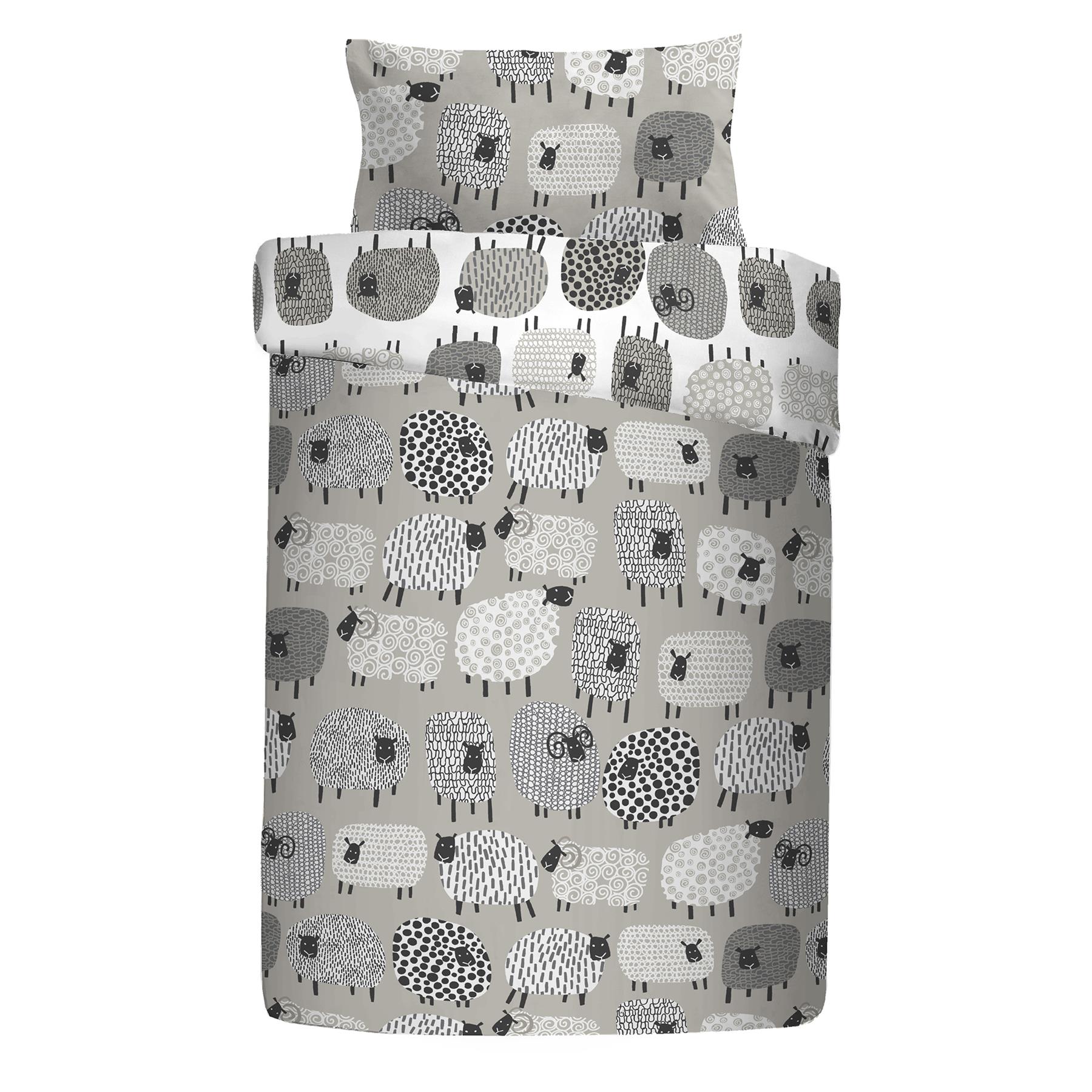 Fusion Dotty Sheep Reversible Cotton Rich Polycotton Duvet Cover Set - Imagen 15 de 16