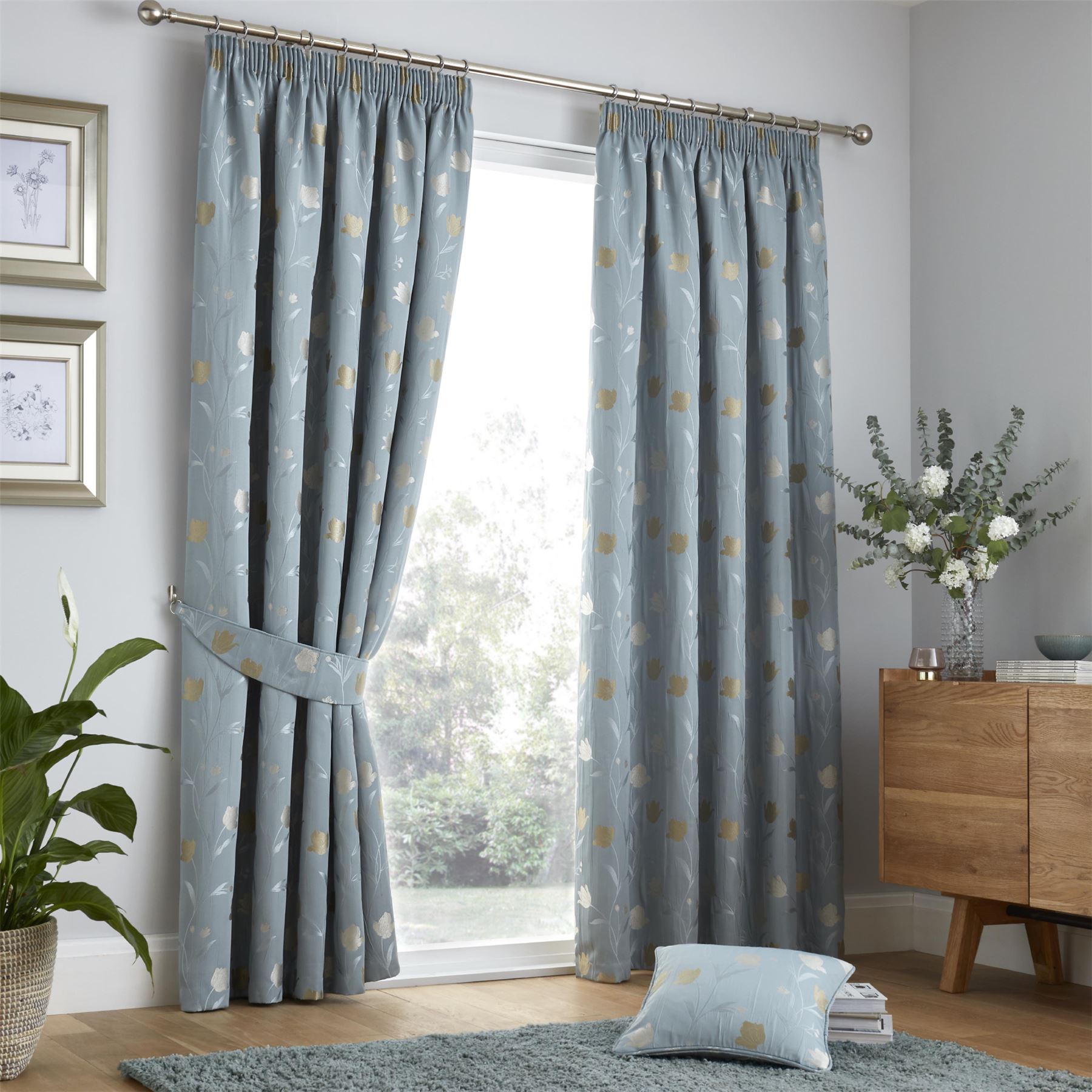 Juliette Pencil Pleat Curtains Fully Lined 100% Polyester By Curtina - Picture 2 of 13