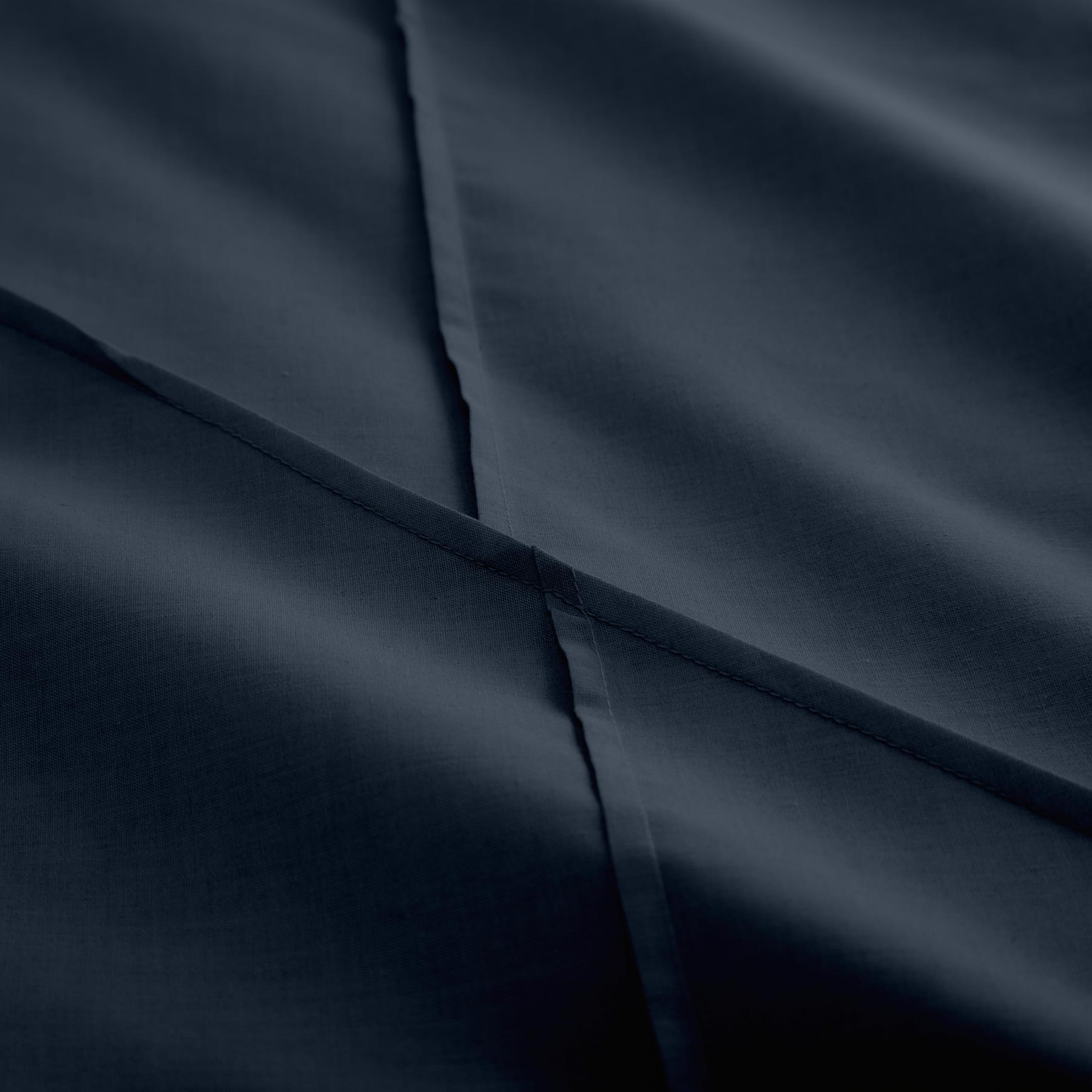 Serene Dart Cotton Rich Polycotton Duvet Cover Set in Navy Blue - Picture 3 of 4