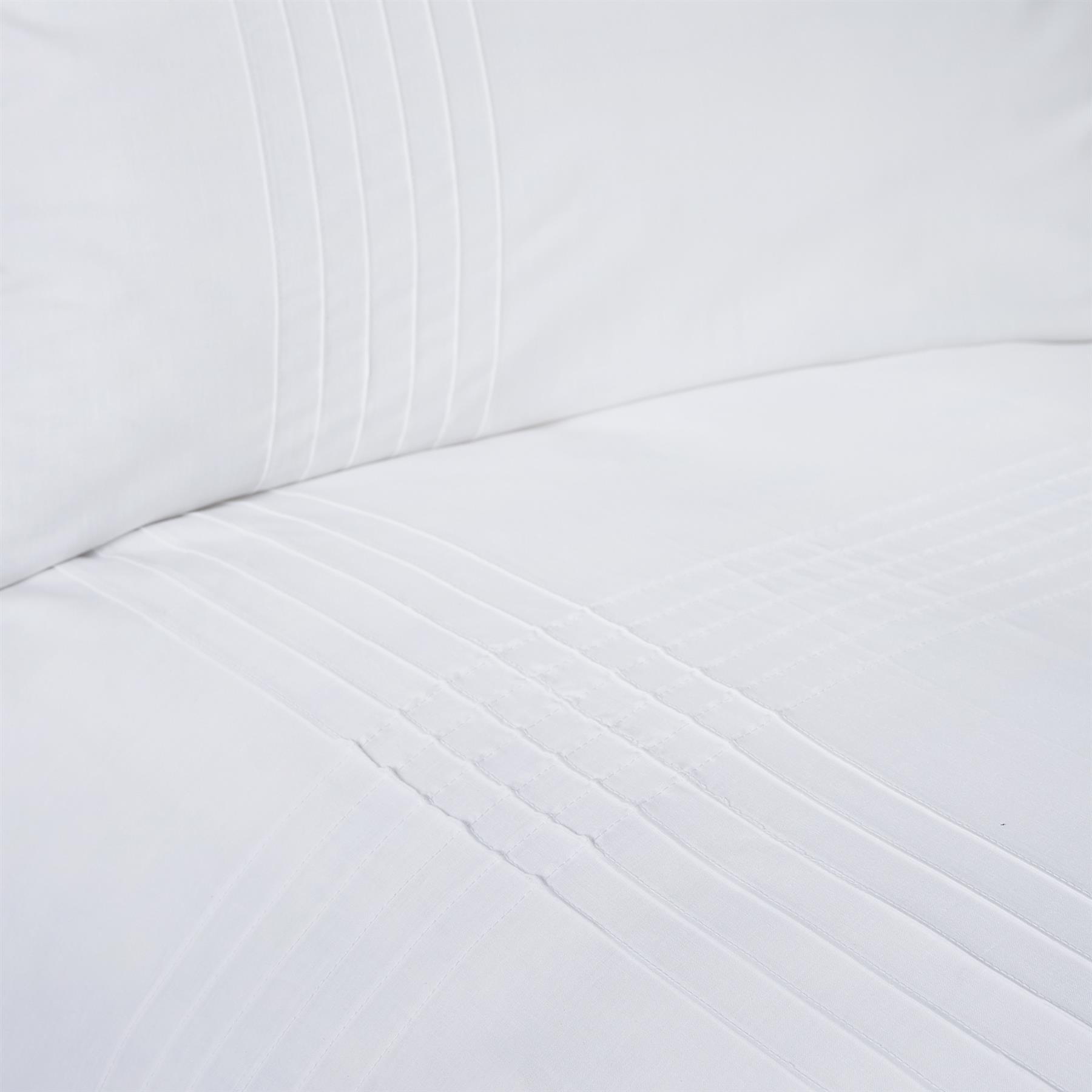 Serene Amalfi Cotton Rich Polycotton Duvet Cover Set in White - Picture 3 of 5