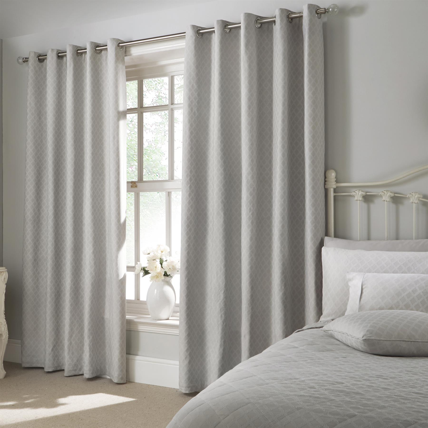 Croma Eyelet Curtains by Dreams & Drapes Woven 55% Cotton 45% Polyester - Picture 7 of 11