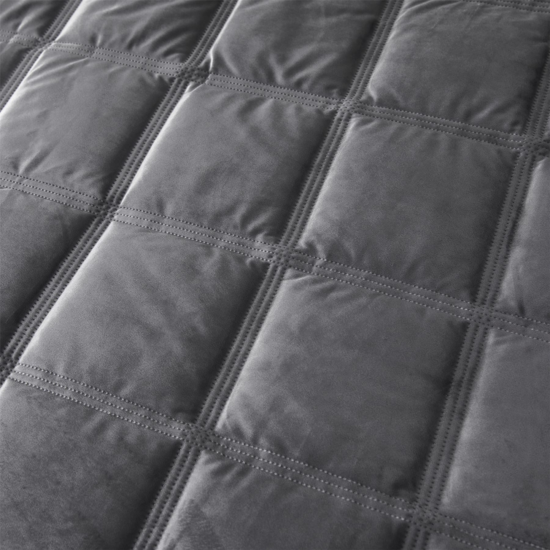 Soiree Brighton Square 100% Polyester Duvet Cover Set in Slate - Picture 5 of 5