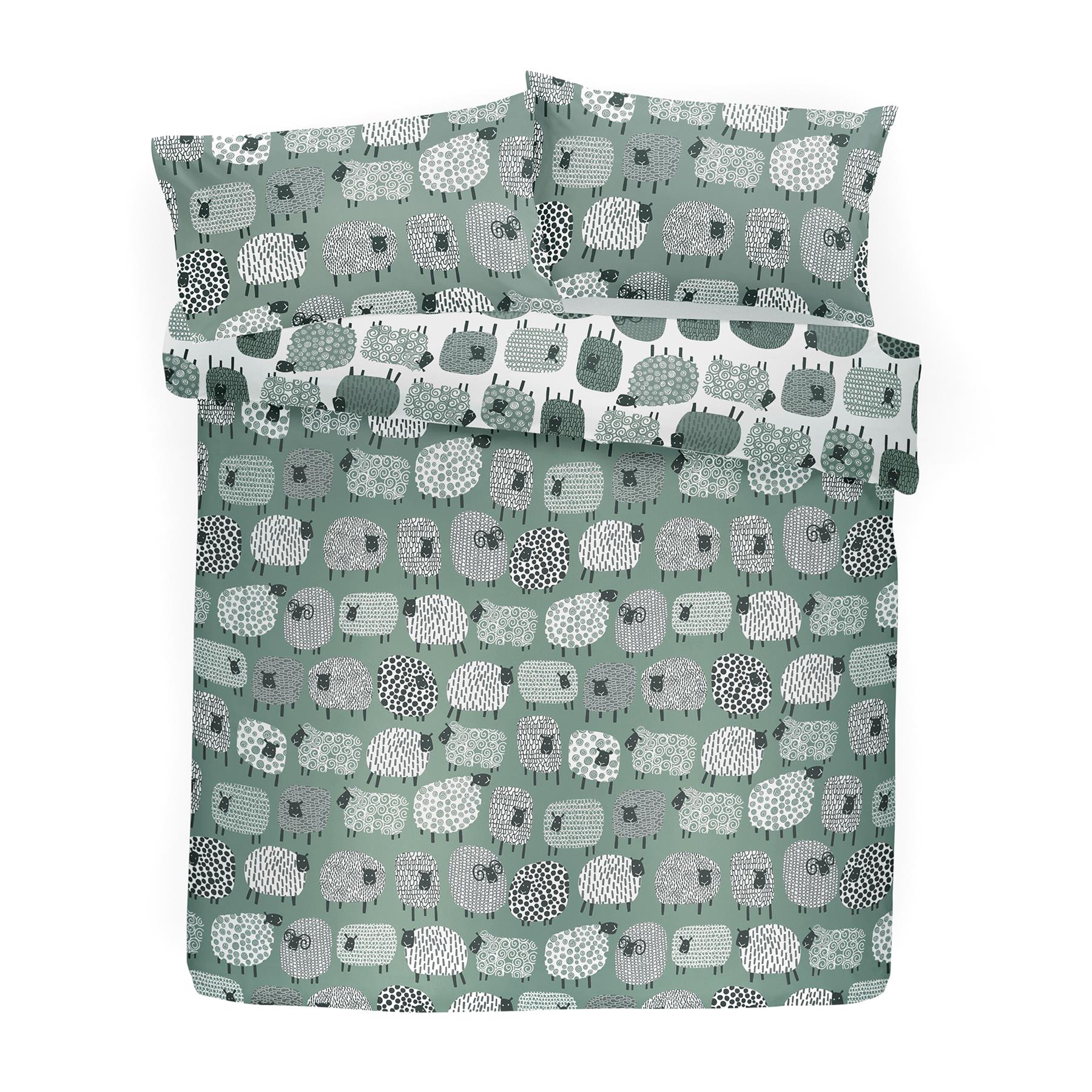 Fusion Dotty Sheep Reversible Cotton Rich Polycotton Duvet Cover Set - Imagen 11 de 16