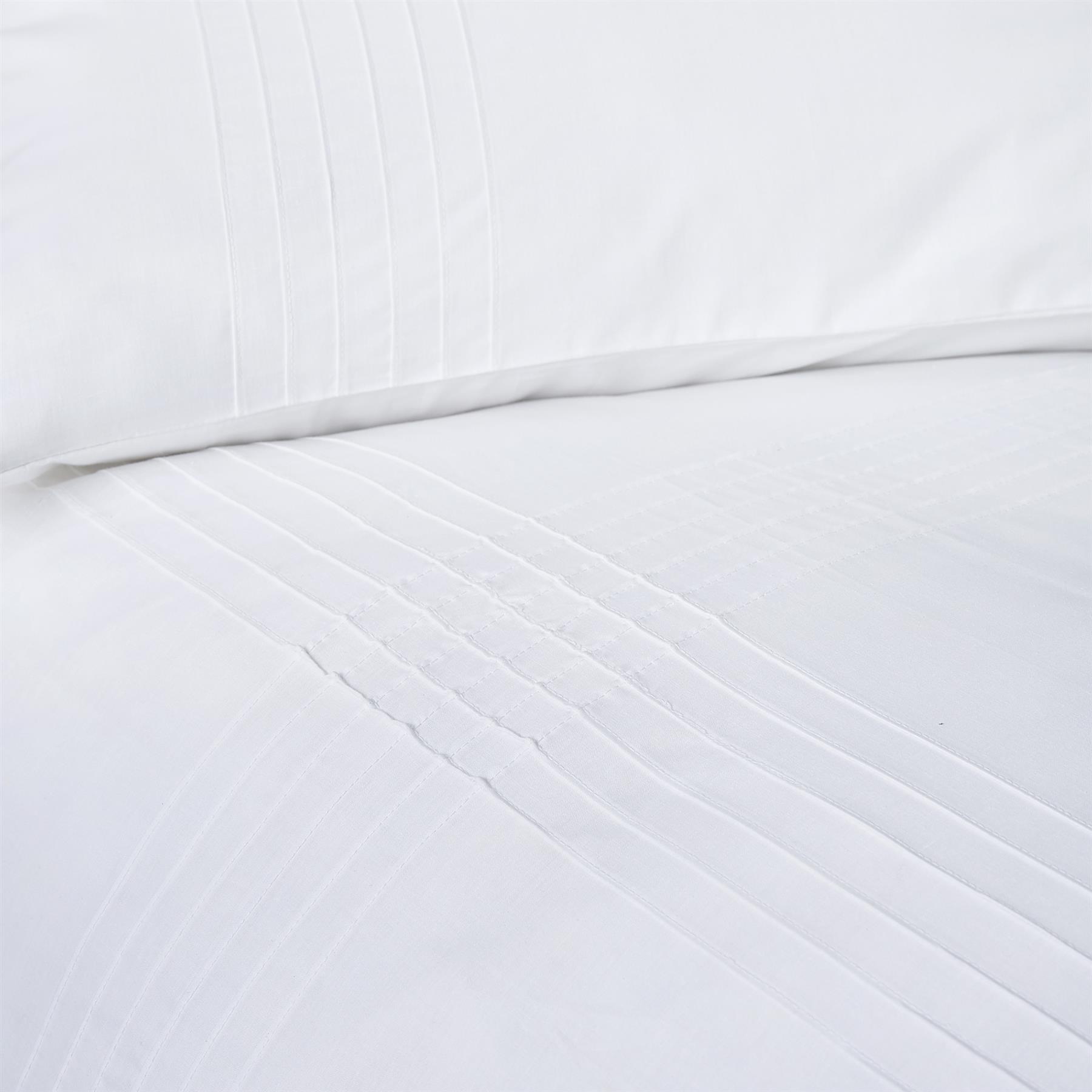 Serene Amalfi Cotton Rich Polycotton Duvet Cover Set in White - Picture 5 of 5